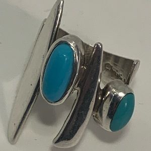 Vintage Sterling Silver Turquoise￼ Ring Made By Christin Wolf